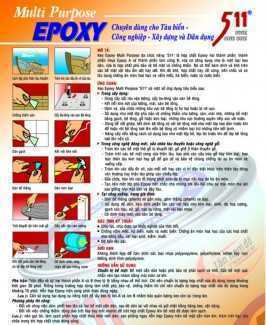 Bộ Keo A và B Multi Purpose Tan Nam Do dán đá, nhựa, gỗ, kim loại Epoxy 511 - Epoxy511