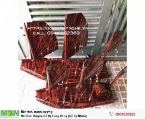 - Mô Hình Thuyền Gỗ Hạ Long Rồng 60cm (Gỗ Tràm), Dài 60 x Rộng 20 x Cao 62 (cm), Giá - 825.000₫.