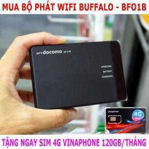 Bộ Phát Wifi 3g 4g Buffalo Nhật Bản - Tặng Sim Vina 120gb/Tháng