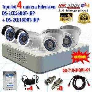 Trọn bộ 4 camera quan sát HIKVISION Bình Dương