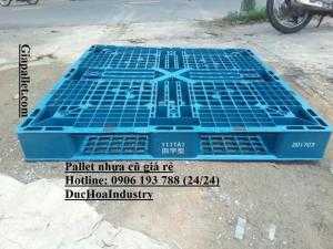 Pallet nhựa cũ 1100x1100x120 mm, giao hàng toàn quốc - Hotline: 0906193788 (24/24)