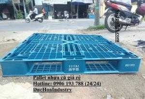 Pallet nhựa cũ 1100x1100x120 mm, miễn phí vận chuyển số lượng lớn - Hotline: 0906193788 (24/24)