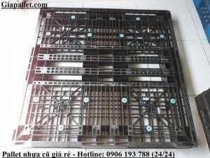 Pallet nhựa cũ giá rẻ 1100x1100x120 2 mặt - Chỉ 150k - Liên hệ: 0906193788 (24/24)