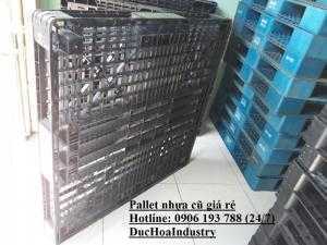 Pallet nhựa cũ 1100x1100x120 2 mặt, giá rẻ chỉ 150K - Giao hàng ngay - Liên hệ: 0906193788 (24/24)