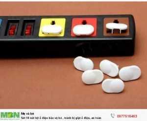 Sét 10 nút bịt ổ điện bảo vệ bé , tránh bị giật ổ điện, an toàn