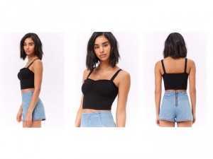 Croptop hai dây nhún thun 7808