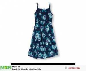 Đầm 2 dây dành cho bé gái dạo biển size 5T> 12T