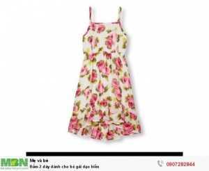 Đầm 2 dây dành cho bé gái dạo biển size 5T> 12T