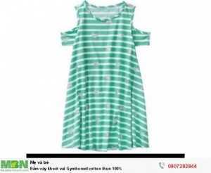 Đầm váy khoét vai Gymboree#cotton thun 100% , size 5T >14T