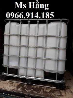 Thùng nhựa 1000 lít đựng dầu dừa,tank ibc 1000 lít cũ