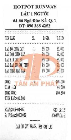 Máy tính tiền cho nhà hàng tại Quảng Bình