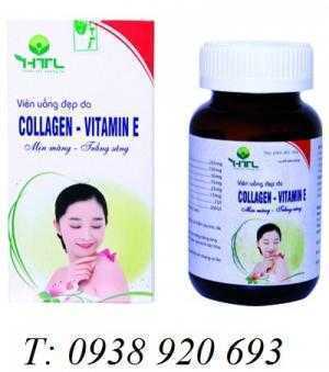 Viên uống đẹp da Collagen - Vitamin E  Giúp làn da mịn màng trắng, sáng