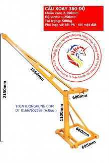 Tời cẩu quay 500kg xoay 360 độ