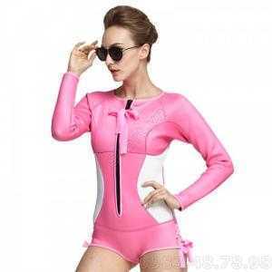Bộ Bơi Liền Giữ Nhiệt Nữ Wetsuit Sbart 946 Hồng Trắng