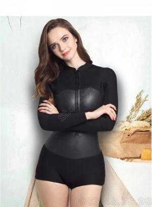 Bộ Bơi Liền Giữ Nhiệt Nữ Wetsuit Sbart 956 Đen