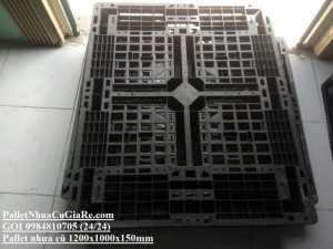 Pallet nhựa cũ 1200x1000x150mm - Pallet Nhựa Cũ Giá Rẻ - Miễn phí vận chuyển