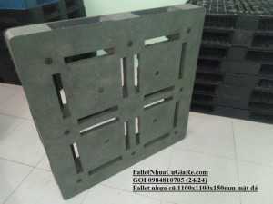 Pallet nhựa cũ 1100x1100x150mm (mặt đá) - Miễn phí vận chuyển - Gọi 0984810705 (24/24)
