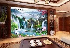 Gạch Tranh Phủ Kính 3D Phòng Khách