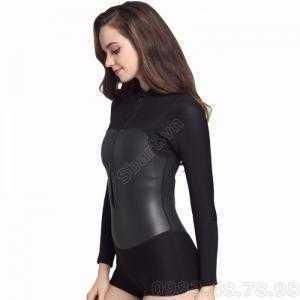 Bộ Bơi Liền Giữ Nhiệt Nữ Wetsuit Sbart 956 Đen