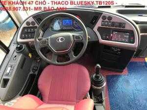 Thông số kỹ thuật xe 47 chỗ Thaco TB120 12m giá tốt hỗ trợ vay ngân hàng