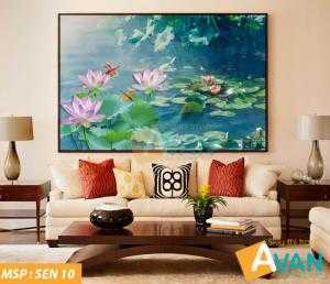 nhũng bức tranh sen phong thủy - Quý khách đặt tranh vui lòng liên hệ với sđt: 0963 223 884 – 01263 339 888