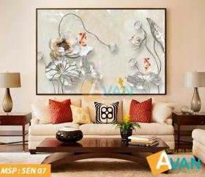 tranh hoa sen phong thủy - Quý khách đặt tranh vui lòng liên hệ với sđt: 0963 223 884 – 01263 339 888