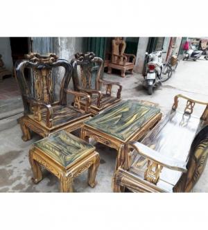 Bộ bàn ghế quốc đào gỗ tràm tay 8 và tay 9