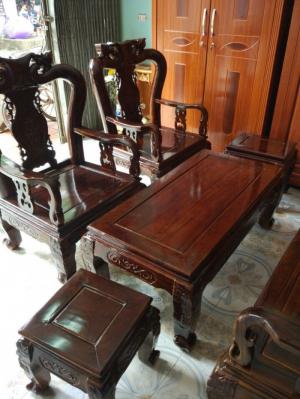 Bộ bàn ghế quốc đào gỗ tràm tay 8 và tay 9