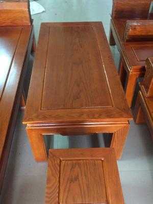 Bộ bàn ghế âu á hộp - gỗ sồi nga - Loại 2m2 và 2m4