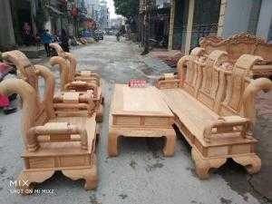 Bộ bàn ghế tần thủy hoàng gỗ gõ đỏ tay 12