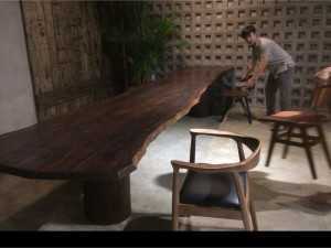 Bàn gỗ me tây nguyên tấm dài 4,2m
