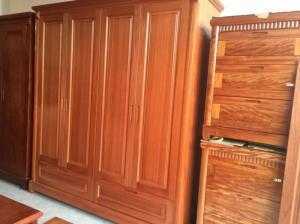 Tủ quần áo gỗ xoan đào mun loại 3,4,5,6 buồng