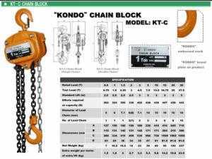 Pa lăng xích kéo tay 3 Tấn 5M Kondotec - KT-C3, Pa lăng Nhật Bản chính hãng giá tốt nhất.
