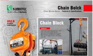 Pa lăng xích kéo tay 3 Tấn 5M Kondotec - KT-C3, Pa lăng Nhật Bản chính hãng giá tốt nhất.