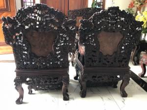 1 bộ bàn ghế gỗ quý làm từ gỗ nu + gỗ cẩm lai