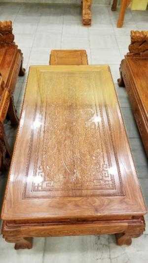 Bộ Bàn Ghế Chạm Rồng Nổi Tay 12.