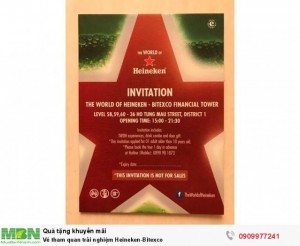 Vé tham quan trải nghiệm Heineken-Bitexco