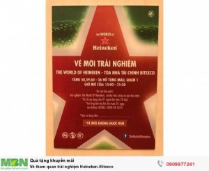 Vé tham quan trải nghiệm Heineken-Bitexco
