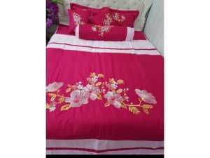 Vâng bộ cotton 100% nhà em đây ah. hoa thêu như thật luôn ah