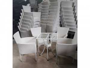Ghế cafe nhựa giả mây