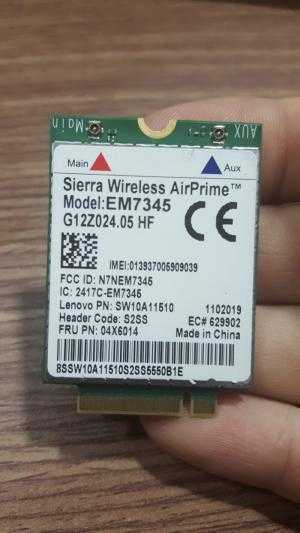 Card WWAN 4G Lenovo ThinkPad EM7345 4G LTE (FRU PN: 04X6014) dùng cho X240,X250,T440,T450s