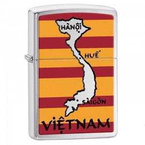 Bật zippo chính hãng bản đồ Việt Nam Z117