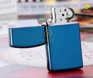 Zippo Sapphire Slim xanh bóng Z155