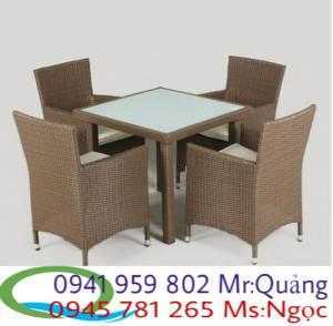 bộ bàn ghế diana màu nâu 4 ghế 1 bàn, bàn vuông 60x60
