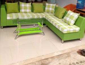 bộ sofa sọc xanh cốm