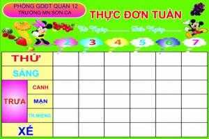 Bảng biểu, bảng tin cho trường mầm non giá sỉ