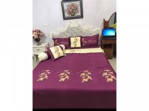 Bộ cotton satin thêu