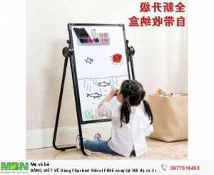 BẢNG VIẾT VẼ Bảng Flipchart Silicol FB66 xoay lật 360 độ có 2 mặt