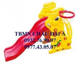 Cầu trượt xích đu bóng rổ Mini cho trẻ em