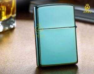 Zippo Mỹ xanh bóng Chameleon Z110